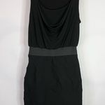 A Byer A. BYER Solid Black Cowl Neck Sleeveless Form Fitting Mini Dress Small LBD Photo 9