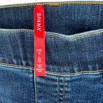 Spanx Stretch Jeans Pull-On Flare Cropped Midnight Shade Blue Size Large Tall Photo 7