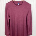 Old Navy NEW Rib-Knit Long-Sleeve Maxi Shift Dress Crimson Cranberry Size Large Photo 3