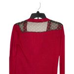 Sparrow Anthropologie Women Cardigan Sweater Chiffon Bow Polka Dot Red Size XS Photo 7