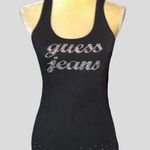 Guess Nwot!  jeans black racer back tank with silver bling bling Photo 0
