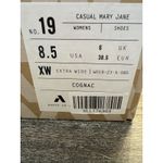 NEW $150 ANODYNE NO. 19 MARY‎ JANE COGNAC BROWN LEATHER VELCOR SHOES SZ 8.5 XW Photo 4