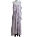H by Halston lavender sky floral layered maxi dress women’s size 12 Photo 1