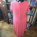 LuLaRoe ribbed barbiecore pink travel M high low swing dress Photo 1