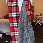 White Black and Red Checkered Scarf Multiple Photo 1