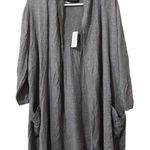 Lane Bryant Gray Women Size 14/16 Open Front Cardigan Lightweight Pockets NWT Photo 0