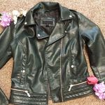 Bernardo Faux Green Leather Jacket Photo 0