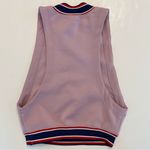 Silence + Noise Charli Tipped Racerback Cropped Tank Zipper Banded Pink Purple Photo 6