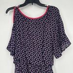 Free People  Boho Blouson Dress Purple Floral Tie Cold Shoulder Flowy Siz… Photo 8