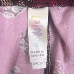 LuLaRoe Dark Pink/Red Tiger Print Leggings One Size OS Photo 3