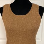 Pierre Cardin Brown Metallic sleeveless sweater tank. Size small Photo 3