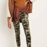 Pilcro  Women's 27 High Rise Skinny Camo Corduroy Pants Button Fly Green Bohemian Photo 0