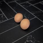 Vintage Clip On Earrings Light Shade of Tan Domed Circle 7/8" Retro Photo 3