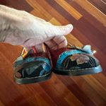 Obiono Handpainted Colorful Women's Shoes Butterfly Floral Indie Chunky Retro 38 Red Size 7.5 Photo 7