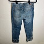 Pilcro and the Letterpress | 24 Blue Cropped Fringe Hem Jeans‎ Photo 1