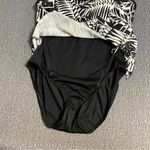 Maxine of Hollywood Black & White Fern Print One Piece Swimsuit Photo 5