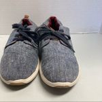 Toms Tennis Shoes Gray, Size 7, Red plaid inside, lace up Photo 4