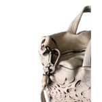 Vintage Errelleventidue Italian Leather Lazer Cut XL Handbag Photo 3