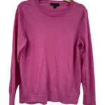 Banana Republic Pink Merino Wool Crew Neck Sweater Women XL Pullover Fall Barbie Photo 0