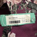 Byer California StitchFix  Christelle Burgundy Floral Button Down Shirt‎ Sz L NWT Photo 8
