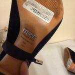 Schutz Black Suede Bootie Block High Heel Boot Women's SZ 5B Brazil Elegant Photo 4