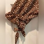 Paisley Vine Boho Tie Sleeve Midi Dress Animal Print Brown‎ Size Large Brown Photo 2