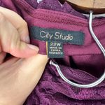 City Studio Dress 22W Purple Lace Off Shoulder Hi Photo 2