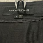 Alexander Wang  Black Button Down, A-Line Skirt, Elastic Waist, Cupra, Size 8 Photo 6