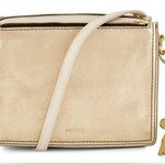 Fossil  Campbell Gold Shimmer Leather Crossbody Photo 0