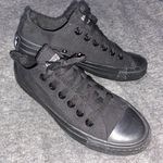 Converse Athletic Low Top Sneaker Shoes Solid Black Photo 0