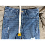 H&M Divided Women Skinny Jeans SZ 4 Medium Wash Distressed High Rise Button Zip Photo 2