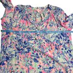 Lilly Pulitzer Womens Elsa Silk Long Sleeve Blouse Palm Print XL Photo 5