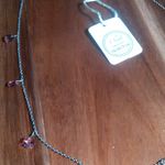Rose Color Swarovski Crystal Sterling Silver Necklace Photo 4