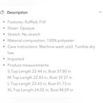 EMERY ROSE size XL frill mock neck ruffle cap sleeve tank light green sheer NWT Photo 6