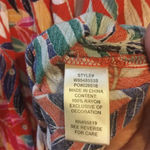 Studio JPR Woman Lightweight Gauzy Tie Front Top Blouse Tropical 2X Plus Size Orange Photo 6