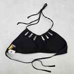LA Hearts  Black Cutout Tie Padded Swim Sports Bra Beach Bikini Top M Medium Photo 1