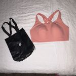 Lululemon Like New Energy Bra High Support 38DD Pink Puff W/ Reusable Tote Bag Photo 1