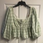 Show Me Your Mumu  Angelique Cropped Top W/ Smocking Size Large Photo 1