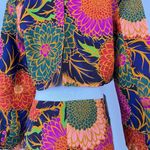 Farm Rio NWOT  Multicolor Floral Garden Cut-Out Long Blazer Size M Photo 14