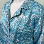 Miss Elaine Women Paisley Button Up Pajama Set LG Blue Photo 1