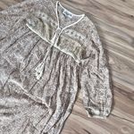 CHOWCHILLA VINTAGE | Boho Hippie Beige Floral maxi Dress Beige Tan Tassel | Smal Photo 1