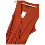Bobeau New Jumpsuit Womens Small Orange Sleeveless Cropped V Neck Belted Boho Photo 6