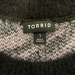 Torrid Plus Size 1X Fuzzy Sweater Zebra Animal Print Striped Photo 2