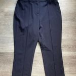 Tory Burch Wool Blend High Rise Crepe Navy Blue Pants Size 18 Photo 0