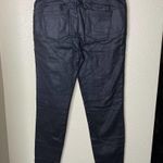 Princess Polly Coated Shiny Skinny Jeans Black Hi-Rise Faux Leather Pants Size 6 Photo 2