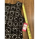 Vince Camuto  lace bodice Sleeveless Floral Eyelet Lined Black Sheath mini Dress Photo 4