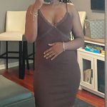 H&M Brown Lace Mini Dress Photo 0