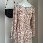 Versona NWT  Cream Snake Print V Neck Maxi Dress, Size 6 Photo 4