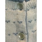 Petite Sophisticate VTG Women's Cardigan Blue Cream Sweater Cottage Photo 3
