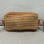 Simon Miller Sling Straw & Leather Camera Crossbody Bag Tan Photo 6